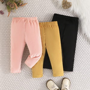 Pantalones Casuales de Invierno para Niñas, Ropa de Punto Gruesa y Afelpada en Combinación Multicolor, Ropa Cálida para Bebés - Product Image 2