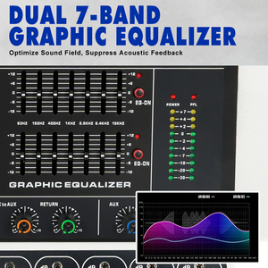 KV60 Power Audio Mixer 350W 6-Channel Console Mixing 99 DSP Effects USB <strong>Interface</strong> <strong>DJ</strong> <strong>Controller</strong> Stage - Product Image 6