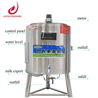 Lot de lait à grande vitesse, réservoir de pasteurisation, Machines de pasteurisation à vapeur pour bouteille de refroidissement stérilisée