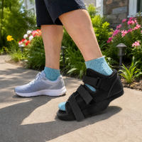 Chaussure orthopédique à semelle rigide à prix d'usine - Soutien du pied réglable à scratch pour l'approvisionnement hospitalier en gros