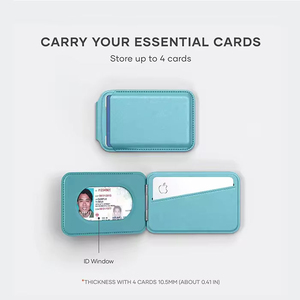 Étui portefeuille magnétique <span class=keywords><strong>en</strong></span> <span class=keywords><strong>cuir</strong></span> PU pour iPhone <span class=keywords><strong>avec</strong></span> support rotatif pliable et pochette pour cartes de crédit - Product Image 3