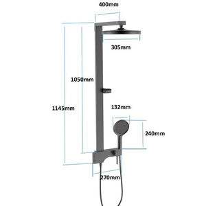 Venta directa <span class=keywords><strong>de</strong></span> fábrica Juego <span class=keywords><strong>de</strong></span> grifo <span class=keywords><strong>de</strong></span> ducha negro moderno Baño montado en la pared Juego <span class=keywords><strong>de</strong></span> mezclador <span class=keywords><strong>de</strong></span> ducha <span class=keywords><strong>de</strong></span> latón Baño - Product Image 6