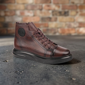 Botas Chelsea con Cordones para Hombre 5322, de Cuero Genuino, Impermeables, Transpirables, Antideslizantes, para Otoño e Invierno, Casuales, para Caminar - Product Image 3