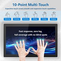 PC industriel tactile interactif embarqué Android 14 de 17 pouces, écran capacitif multi-touch, tablette, moniteur frontal IP65, 4 Go/8 Go
