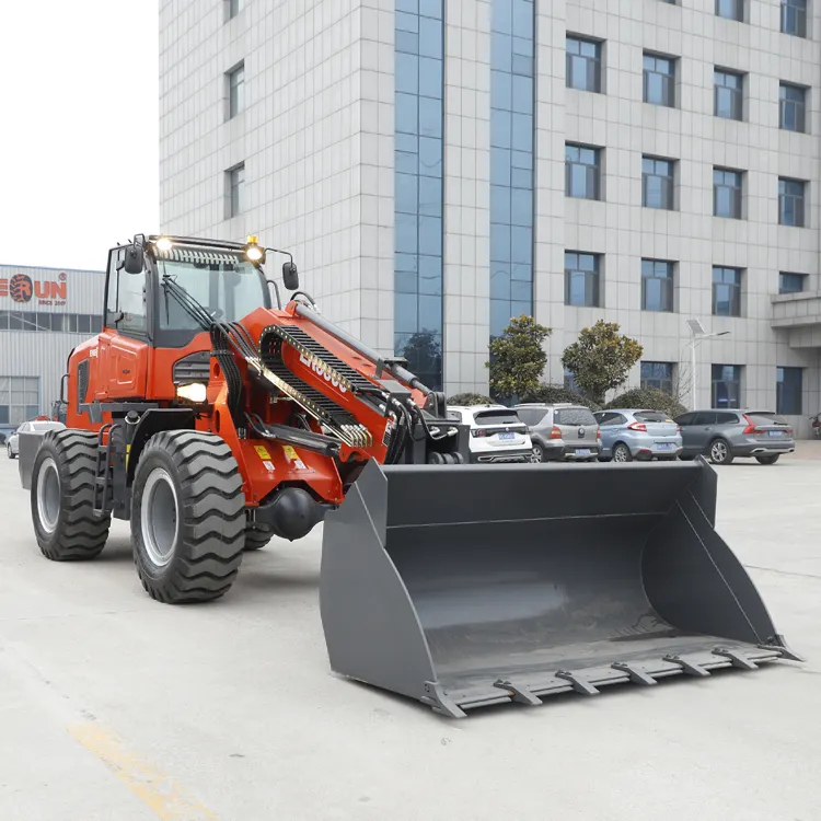 Everun factory ER3500 3ton pala gommata con pala a braccio telescopico per fattoria di costruzione idraulica