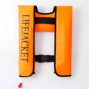 Cao Chất Lượng Cứu Hộ Biển Nhãn Tự Động 150N Inflatable Cuộc Sống Áo Khoác Với CO2 33G Xi Lanh