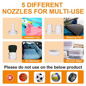 Máy bơm khí <span class=keywords><strong>mini</strong></span> cầm tay đa năng, tốt nhất, tích hợp đèn cắm trại, dùng cho lều ngoài trời, đồ bơm hơi, giường, đồ chơi - Product Image 5