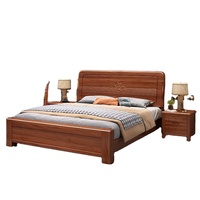 Lits en bois, lit simple, lit double, meubles de chambre à coucher, lit en bois de luxe léger de style chinois