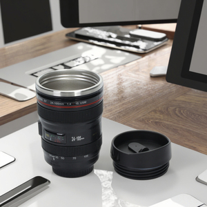 Taza de café con forma de lente de cámara, artículo de regalo promocional, 24-105mm, gran oferta - Product Image 1