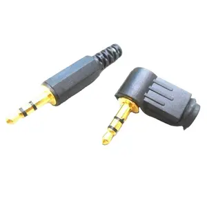 Gold-plated 3.5 repair headphone plug 3.5mm stereo plug dual channel DIY headset 3 section stereo welding head