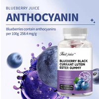 Grensoverschrijdende E-commerce Exclusieve Fruitige Blauwe Bes Luteïne Ester Gummies Blauwlichtbeschermende Oogverzorging Gummies 60g Fles