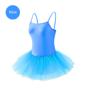 مرحلة زي الرقص الفتيات كشكش كم الباليه اللباس الرقص توتو متنورة ملابس الرقص التدريب - Product Image 3