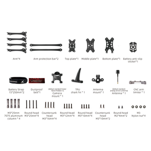 Accessoires de cadre de course de type <span class=keywords><strong>X</strong></span> HGLRC Wind5 <span class=keywords><strong>Lite</strong></span> <span class=keywords><strong>V2</strong></span> de 5 pouces |   Matériau T700, haute performance pour la course - Product Image 4