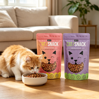 Sachets personnalisés laminés anti-odeur, de qualité alimentaire, en plastique, pour aliments pour animaux (chats, chiens), avec fermeture éclair, pour friandises pour animaux de compagnie