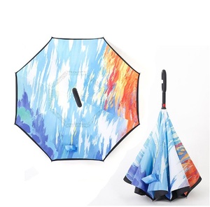 <span class=keywords><strong>Parapluie</strong></span> droit <span class=keywords><strong>inversé</strong></span> en nylon 190T style mignon Vefit en gros |   <span class=keywords><strong>Parapluie</strong></span> promotionnel coupe-vent à double couche avec poignée en C - Product Image 3