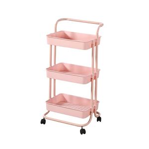 Nordic Small Cart Rack Rolling Bath Organizer <strong>Craft</strong> Rotating Basket Rack Roll Cart Kitchen Basket <strong>Trolley</strong> with Basket - Product Image 1