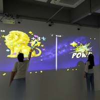 Jeu interactif mural de projection de balles à lancer en intérieur pour enfants, jeu de projection au sol, Naughty Fort Paradise