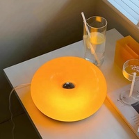 Lampe Nordique Moderne Donut en Verre, Lampe de Table Tactile Dimmable et Applique Murale pour Décoration Chambre Maison, Lampes de Table LED Champignon