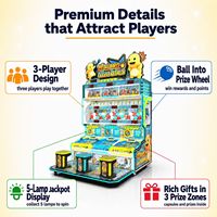 Machine de flipper à trois joueurs Nailong IP, machine de jeu d'arcade à monnayeur, vente directe usine pour centre de jeux