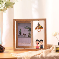 Cadre photo de Pâques rotatif double face fait main de 6 pouces, design moderne et créatif, avec support, album photo personnalisé, vente en gros fabricant