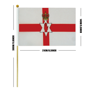 <span class=keywords><strong>Bandera</strong></span> <span class=keywords><strong>de</strong></span> Poliéster Ulster <span class=keywords><strong>de</strong></span> 14*21cm para Agitar con <span class=keywords><strong>la</strong></span> Mano, con Asta <span class=keywords><strong>de</strong></span> Madera, Impresión Digital <span class=keywords><strong>de</strong></span> Secado Rápido, Venta al Por Mayor - Product Image 2