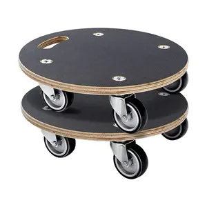 Heavy Duty Dolly 551lbs Heavy Duty Furniture Transporter 4 Wheels Moving Dolly Round Shape Plywood Dollies Multifunction Dolly Cart Mover