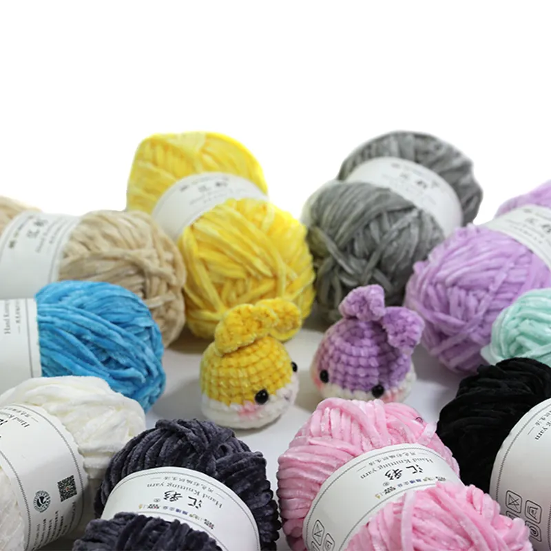 Hot sale soft polyester 1ply filament chunky chenille knitting yarn for cloth and scarf