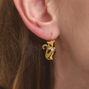 Pendientes de Aro de Acero Inoxidable al por Mayor, Chapados en Oro PVD de 18K, Impermeables e Hipoalergénicos - Product Image 5