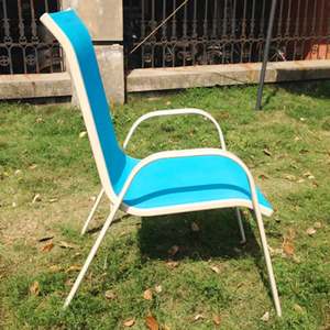 Personnalisé moderne simple 4 couleurs extérieur jardin confortable pas cher structure en métal chaise en bandoulière - Product Image 5