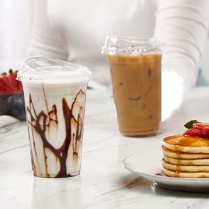 Personalized Eco Friendly Disposable Food Grade <b>Plastic</b> <b>Cups</b> 12/14/16/18/20/24oz Clear PET with Lids for Cold <b>Drinks</b> Ice Coffee - Product Image 3