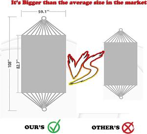 Woqi – hamac de <span class=keywords><strong>camping</strong></span> épais en coton simple à larges franges, hamac de voyage, livraison rapide - Product Image 5
