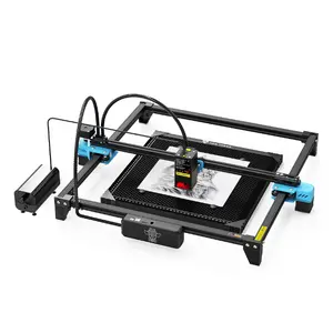 Machine de gravure laser-puissance laser 5.5w/10w-zone de gravure 300*300mm-adaptée au bois, au métal, au cuir, au verre, au plastique