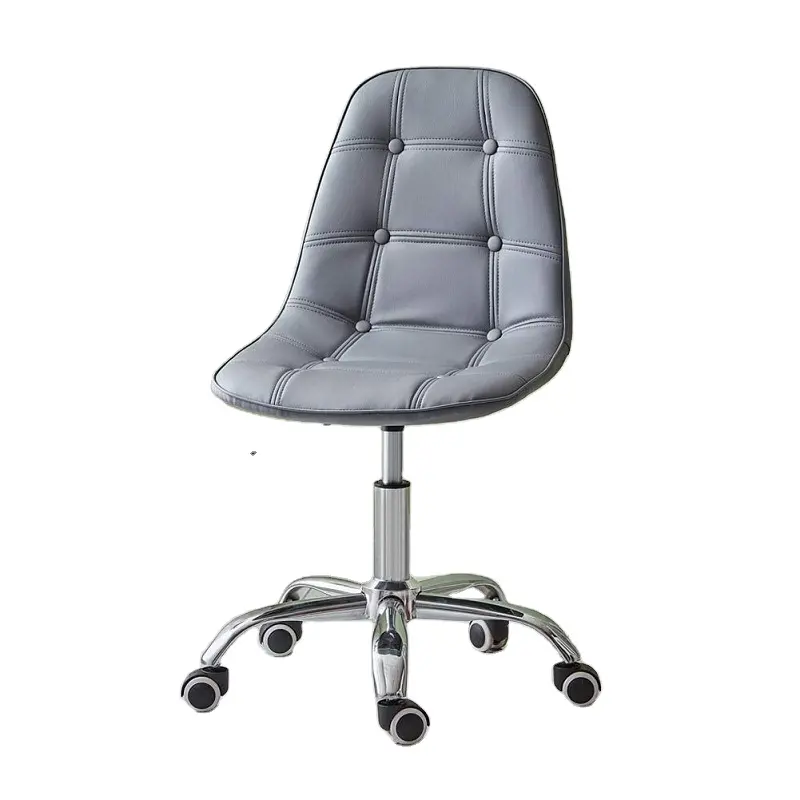 Kantoor Polycarbonaat Cadeira Escritrio Lederen Stoel Met Voetensteun Groothandel Pu Kussen Chaise Cureau Computer Draaistoelen