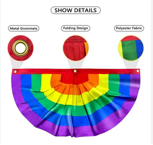 Banderines de Arcoíris con Pliegues y Ojales para Decoración de Fiestas, Artículos de Fiesta Económicos y Populares - Product Image 4