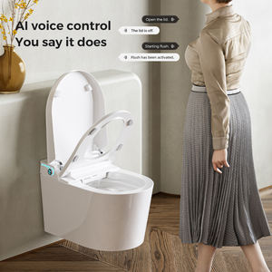 Toilettes intelligentes murales suspendues en céramique avec bidet intégré et <span class=keywords><strong>chasse</strong></span> <span class=keywords><strong>d</strong></span>'<span class=keywords><strong>eau</strong></span> automatique – Design moderne - Product Image 5