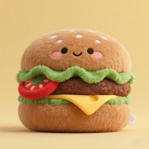 Custom Design Hamburger Plush Pillow Factory Direct Sales Kids Pillow Plush Toy Personalized Cartoon Plush <b>Throw</b> Pillow - Product Image 1