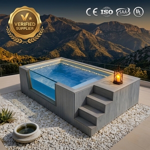 <span class=keywords><strong>Piscine</strong></span> Conteneur Entièrement Personnalisable, Moderne, Préfabriquée, Modulaire, Hors Sol, <span class=keywords><strong>avec</strong></span> <span class=keywords><strong>Escalier</strong></span> Intérieur et Jets de Spa - Product Image 1