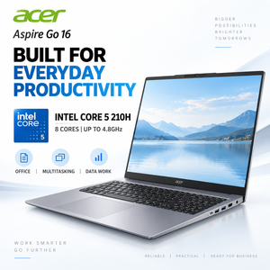 Portátil Aspire Go 16, Intel Core 5 210H, 16 GB, SSD de 1 TB, 16 Pulgadas, 2.5K, 120 Hz, IPS, Portátil Empresarial, Venta al por Mayor - Product Image 2