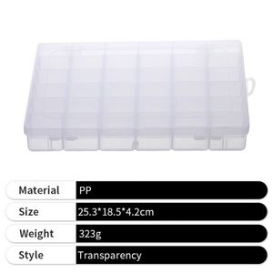 Clear Plastic Compartment Custom Printed <b>Large</b> Transparent Organizer <b>Box</b> With Logo - Product Image 4
