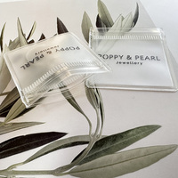 Sacs d'emballage en PVC givré personnalisés de luxe avec logo pour bagues et bijoux, pochettes transparentes auto-scellantes en plastique