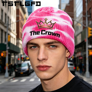 Gorros de Punto Personalizados con Logotipo, Venta al Por Mayor, Color Rosa, Tejido Suave, Gorro de Invierno con Borde, Fabricante - Product Image 4