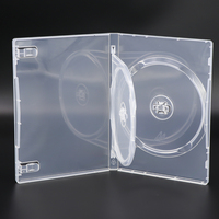 SUNSHING - Cajas de DVD de Plástico con Logotipo Personalizado, Cierre M-Lock de 14 mm, Paquete Múltiple, Caja Negra para Películas y Juegos, Caja Delgada Transparente para Discos de CD, DVD y Blu-Ray con 27 mm