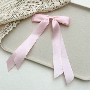 Europe and the United States Solid <strong>Color</strong> Bow <strong>Hairpin</strong> <strong>Fashion</strong> Double Bow Streamer <strong>Hairpin</strong> Elegant Hair Accessories for Women - Product Image 4