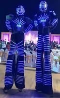 Vente flash Nouveau design Incroyable Conception unique Robot de danse sur échasses Spectacle sur scène Lumière LED pour fête d'anniversaire