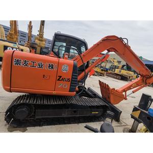 Excavadora usada de 7 toneladas en buenas condiciones de trabajo original Excavadora Hitachi ZX70 usada a la venta - Product Image 1