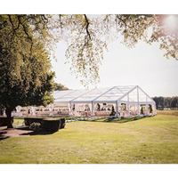 Tentes de réception en PVC transparent avec structure en alliage d'aluminium pour événements extérieurs, chapiteaux commerciaux pour événements en plein air
