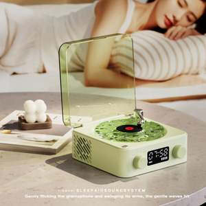 Altoparlante Bluetooth a Forma di Giradischi Retrò con Luci RGB Ritmiche, Rumore Bianco e Funzione Aiuto Sonno - Product Image 6