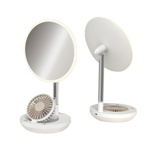 <span class=keywords><strong>3</strong></span>-in-1 LED-Schminkspiegel Mini-Kühlventilator USB-Aufladbar Hochwertiger Desktop-Schönheitsspiegel - Product Image 3