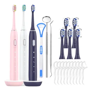 Potente spazzolino da denti ricaricabile senza fili USB spazzolino da denti sbiancante elettronico impermeabile spazzolino elettrico sonico ad ultrasuoni - Product Image 1