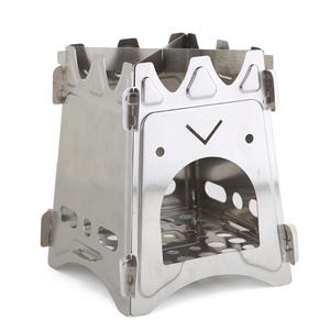 Camping Wood <b>Stove</b> Portable Folding Lightweight Titanium Wood Burning Backpacking <b>Stove</b> for Outdoor Survival Cooking - Product Image 4